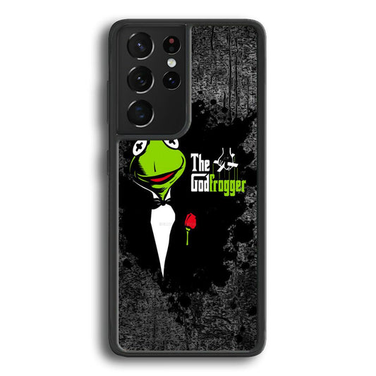 Kermit Frog is Godfrogger Samsung Galaxy S22 Ultra Case-Rubber Black (2D Case)-Oxvistore