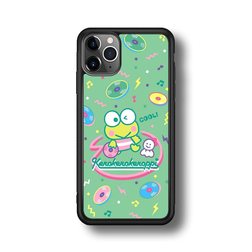 Keroppi Cool DJ iPhone 11 Pro Case-Rubber Black (2D Case)-Oxvistore