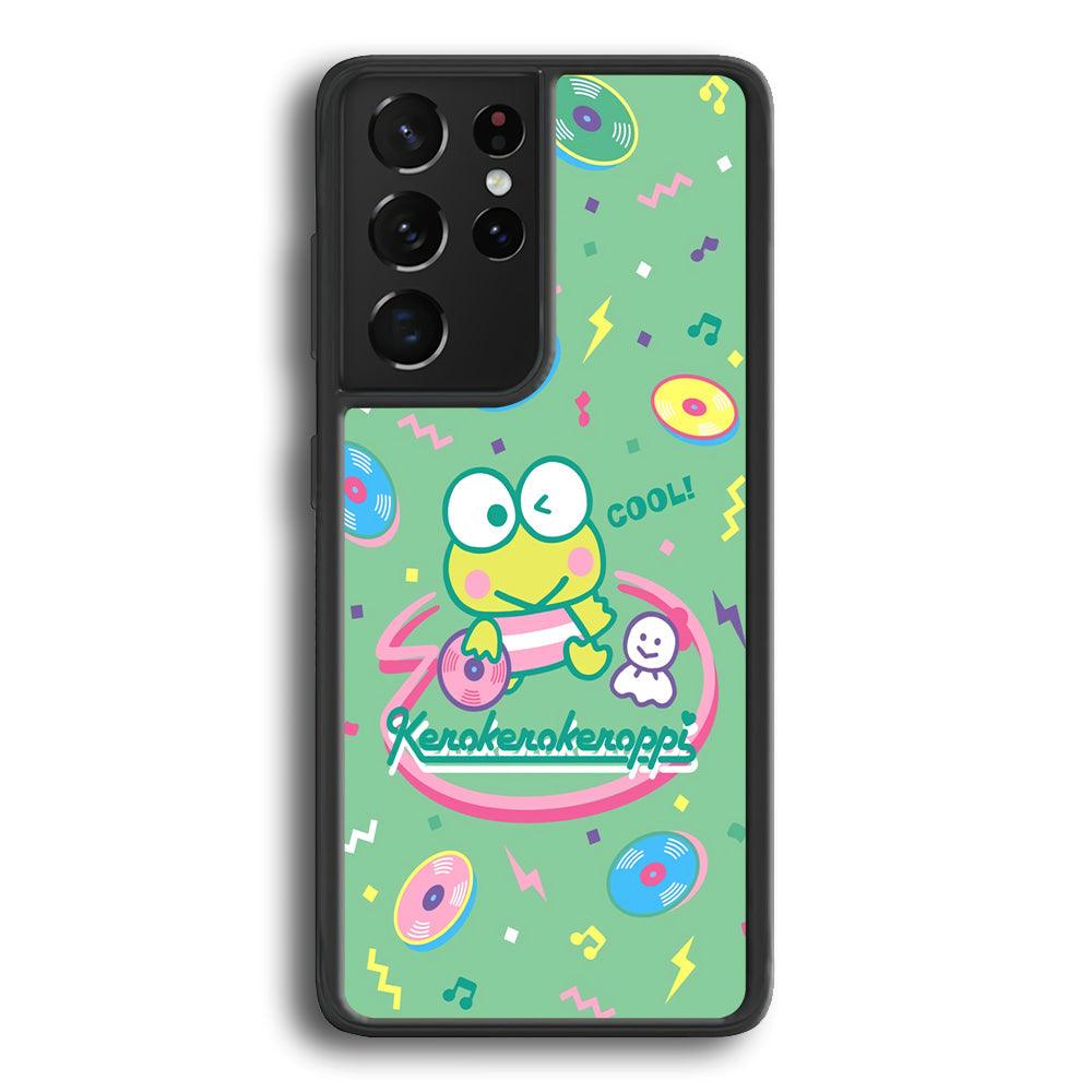 Keroppi Cool DJ Samsung Galaxy S24 Ultra Case-Rubber Black (2D Case)-Oxvistore