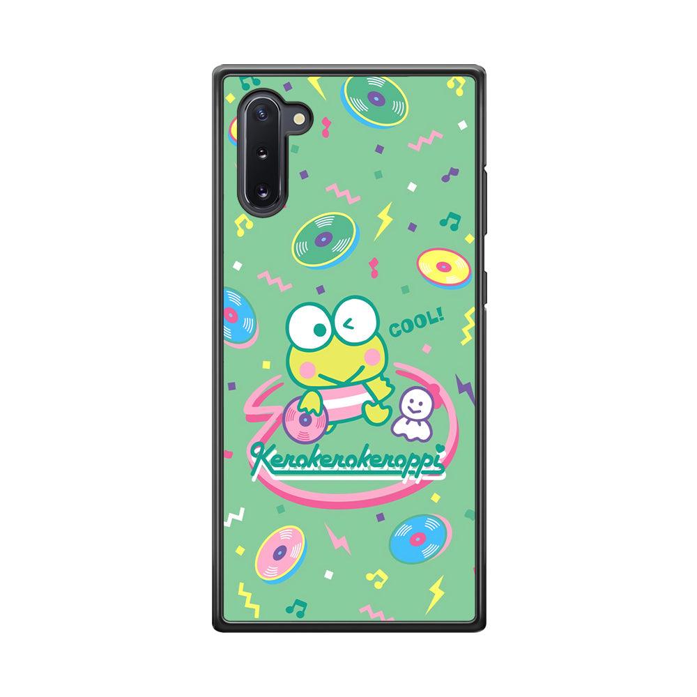 Keroppi Cool DJ Samsung Galaxy Note 10 Case-Rubber Black (2D Case)-Oxvistore