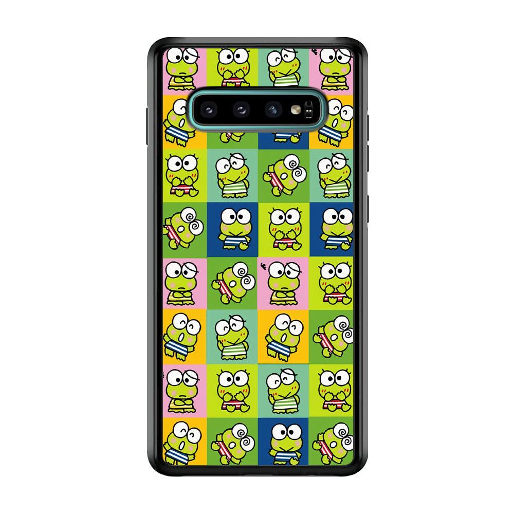 Keroppi Expression on Square Frame Samsung Galaxy S10 Plus Case-Oxvistore