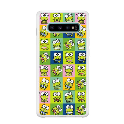 Keroppi Expression on Square Frame Samsung Galaxy S10 Plus Case-Oxvistore