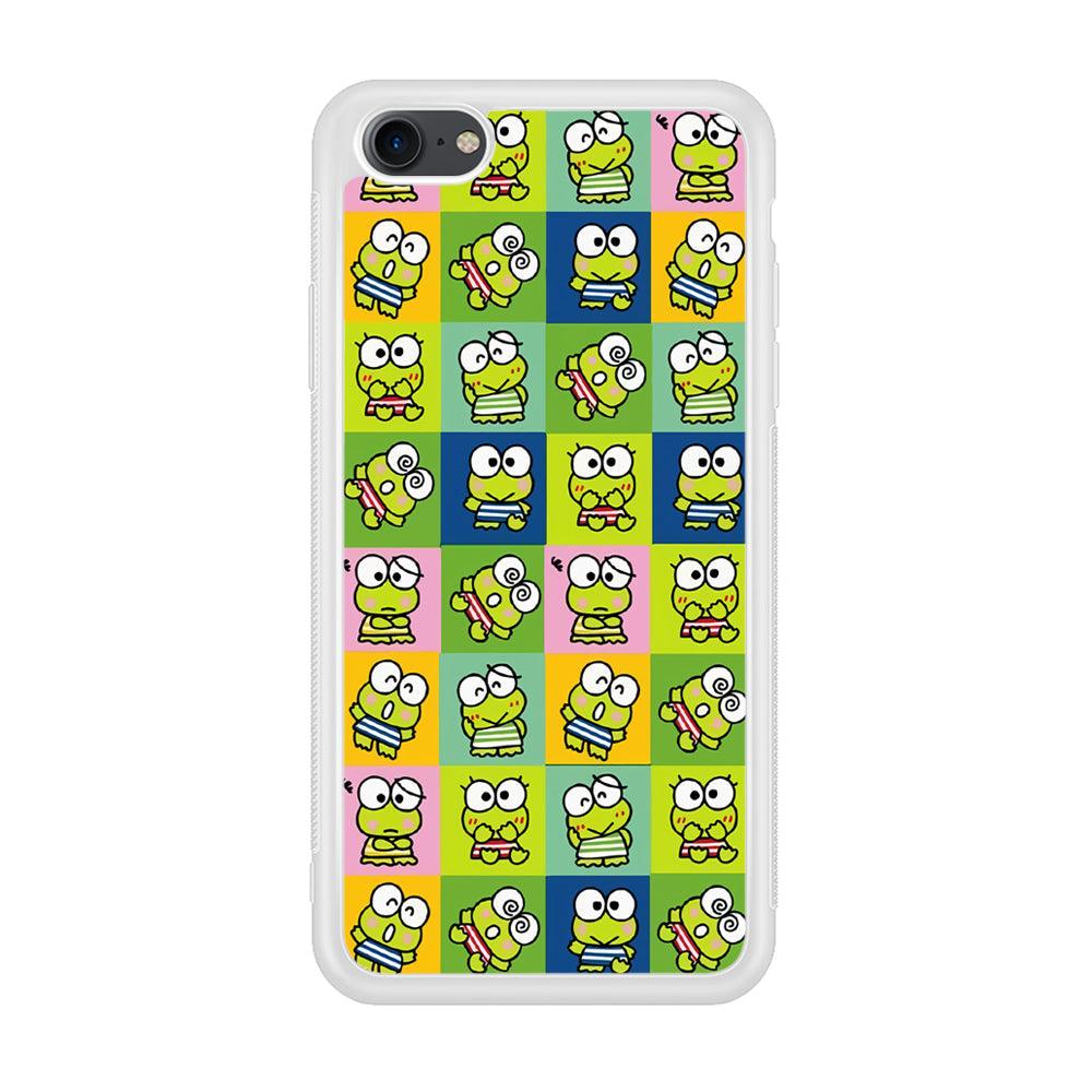 Keroppi Expression on Square Frame iPhone 8 Case-Oxvistore