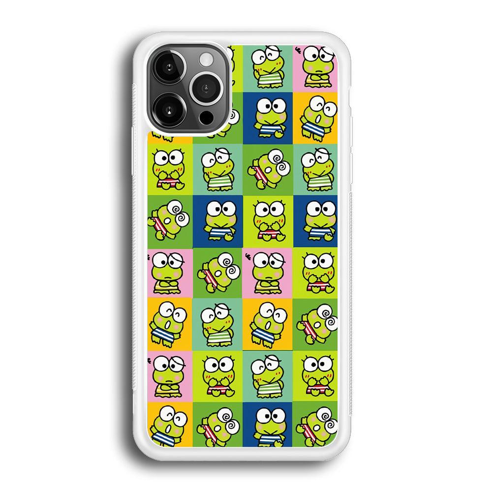 Keroppi Expression on Square Frame iPhone 12 Pro Max Case-Oxvistore