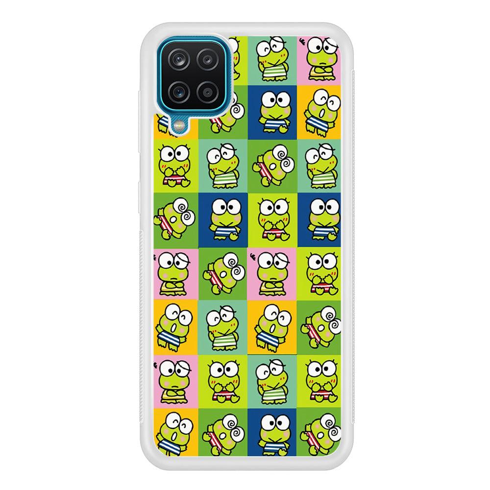 Keroppi Expression on Square Frame Samsung Galaxy A12 Case-Oxvistore