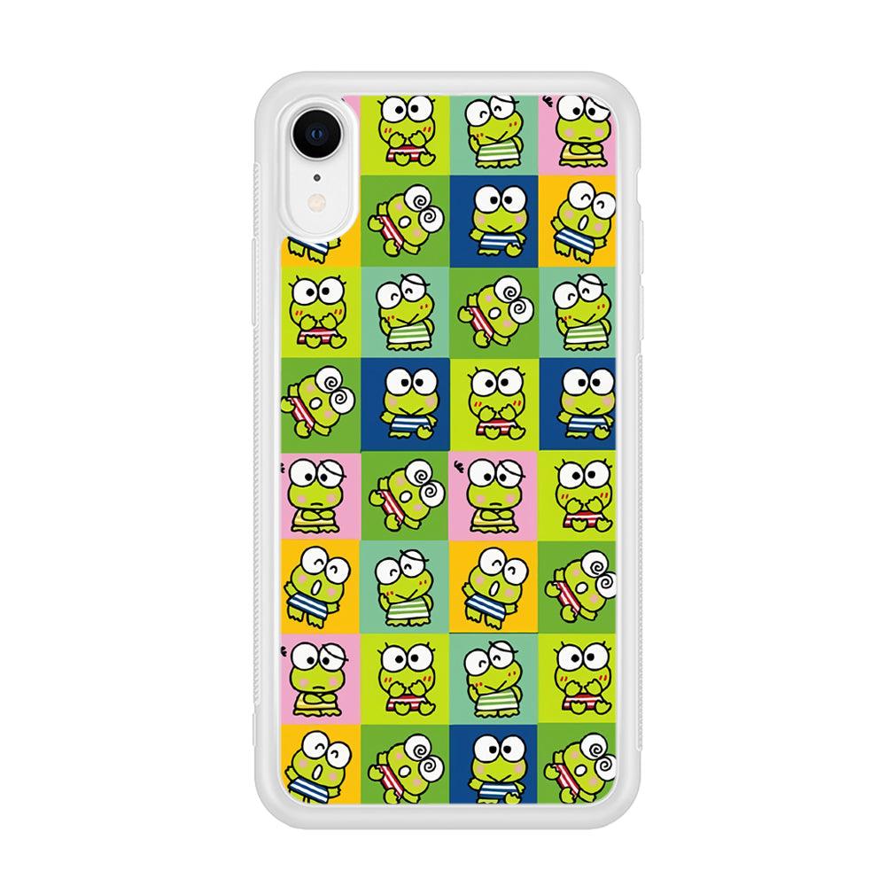 Keroppi Expression on Square Frame iPhone XR Case-Oxvistore