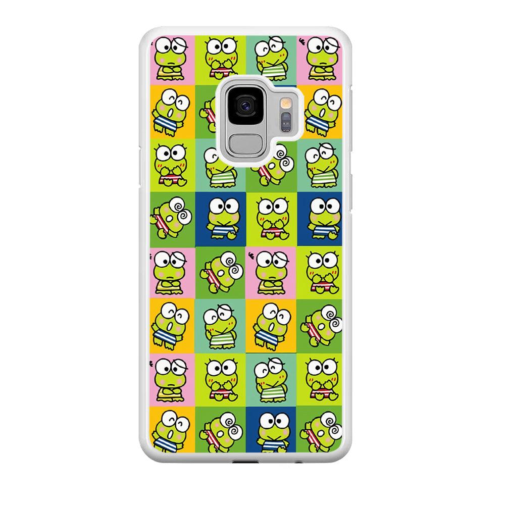 Keroppi Expression on Square Frame Samsung Galaxy S9 Case-Oxvistore