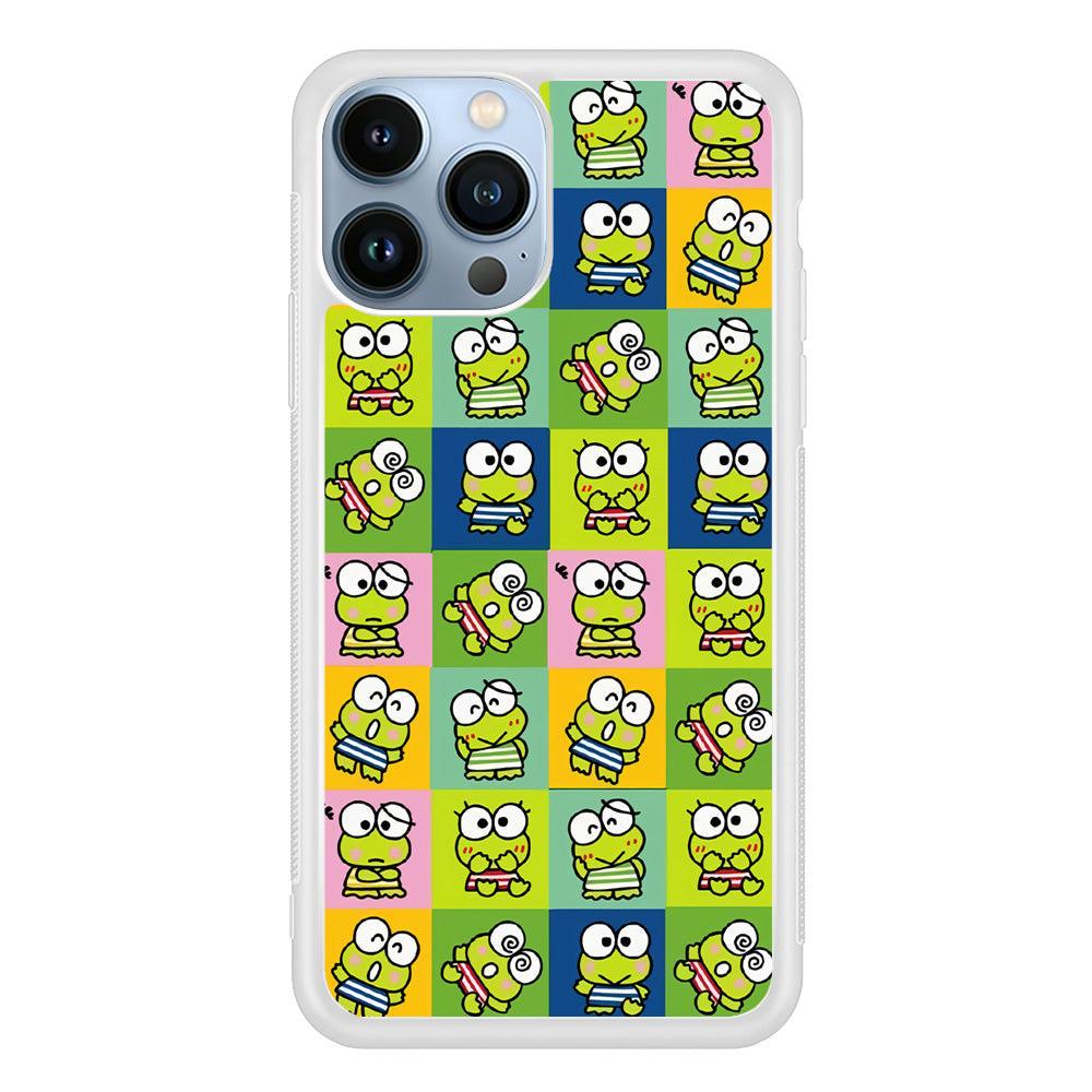 Keroppi Expression on Square Frame iPhone 13 Pro Case-Oxvistore