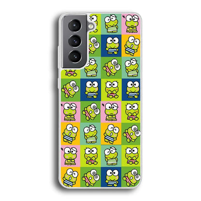 Keroppi Expression on Square Frame Samsung Galaxy S21 Case-Oxvistore