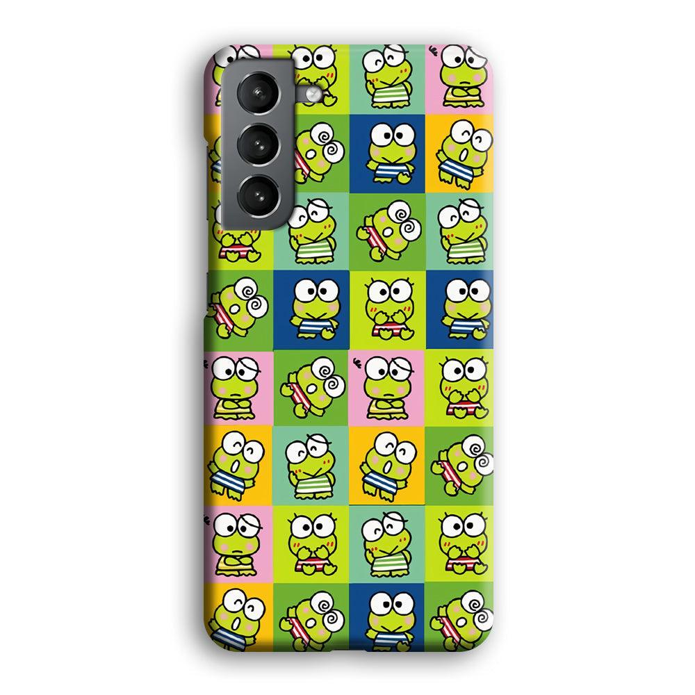 Keroppi Expression on Square Frame Samsung Galaxy S21 Case-Oxvistore