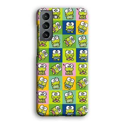 Keroppi Expression on Square Frame Samsung Galaxy S21 Case-Oxvistore