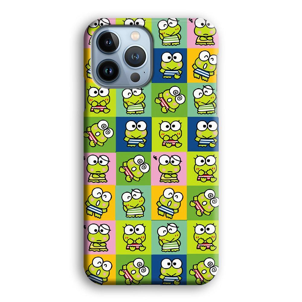 Keroppi Expression on Square Frame iPhone 13 Pro Case-Oxvistore