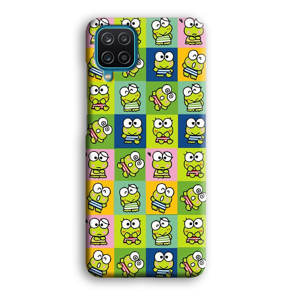 Keroppi Expression on Square Frame Samsung Galaxy A12 Case-Oxvistore