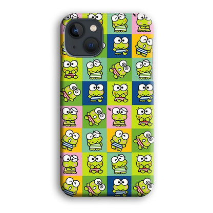 Keroppi Expression on Square Frame iPhone 15 Plus Case-Oxvistore