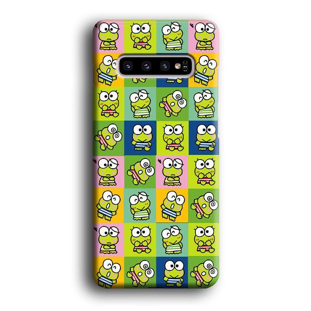 Keroppi Expression on Square Frame Samsung Galaxy S10 Plus Case-Oxvistore