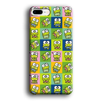 Keroppi Expression on Square Frame iPhone 8 Plus Case-Oxvistore