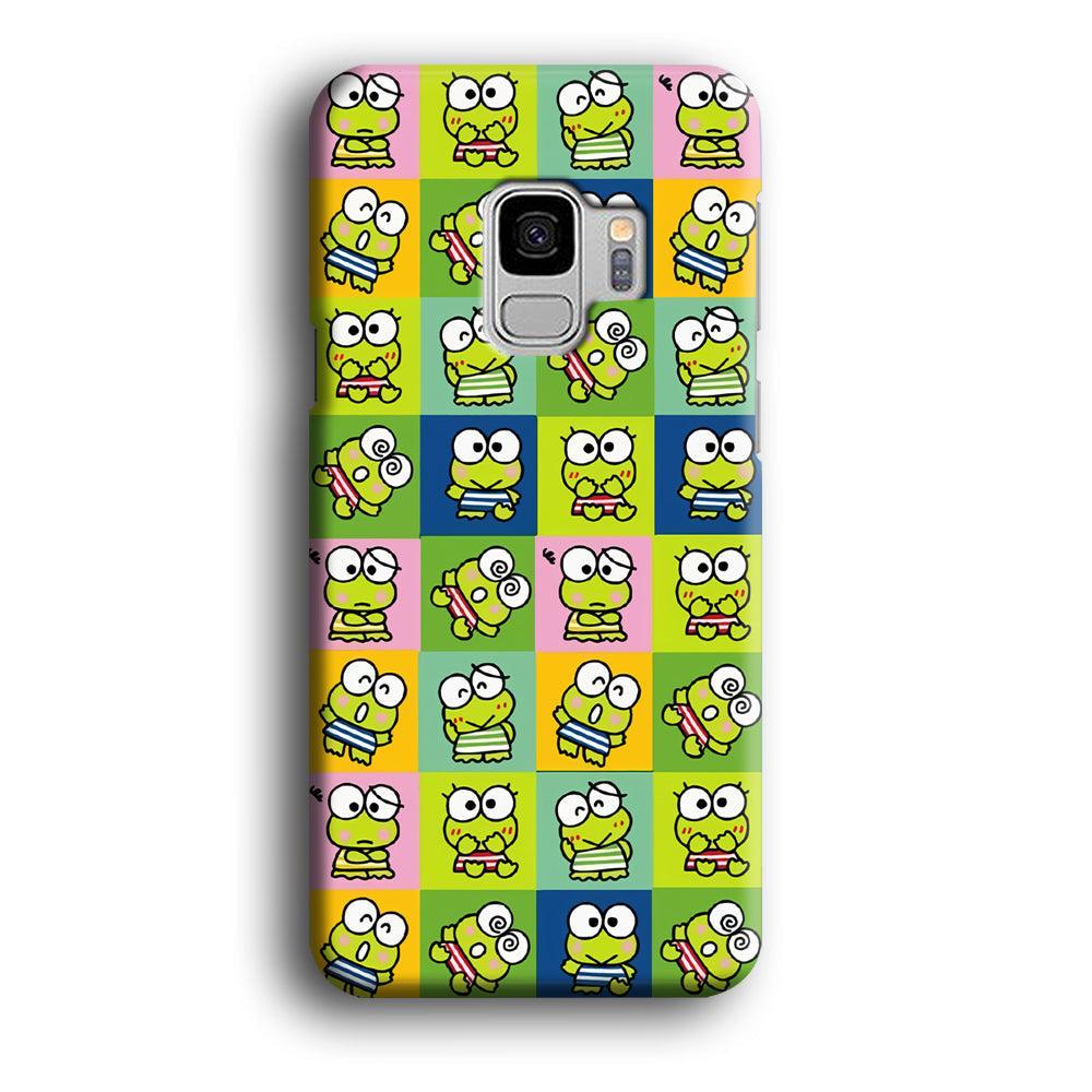 Keroppi Expression on Square Frame Samsung Galaxy S9 Case-Oxvistore