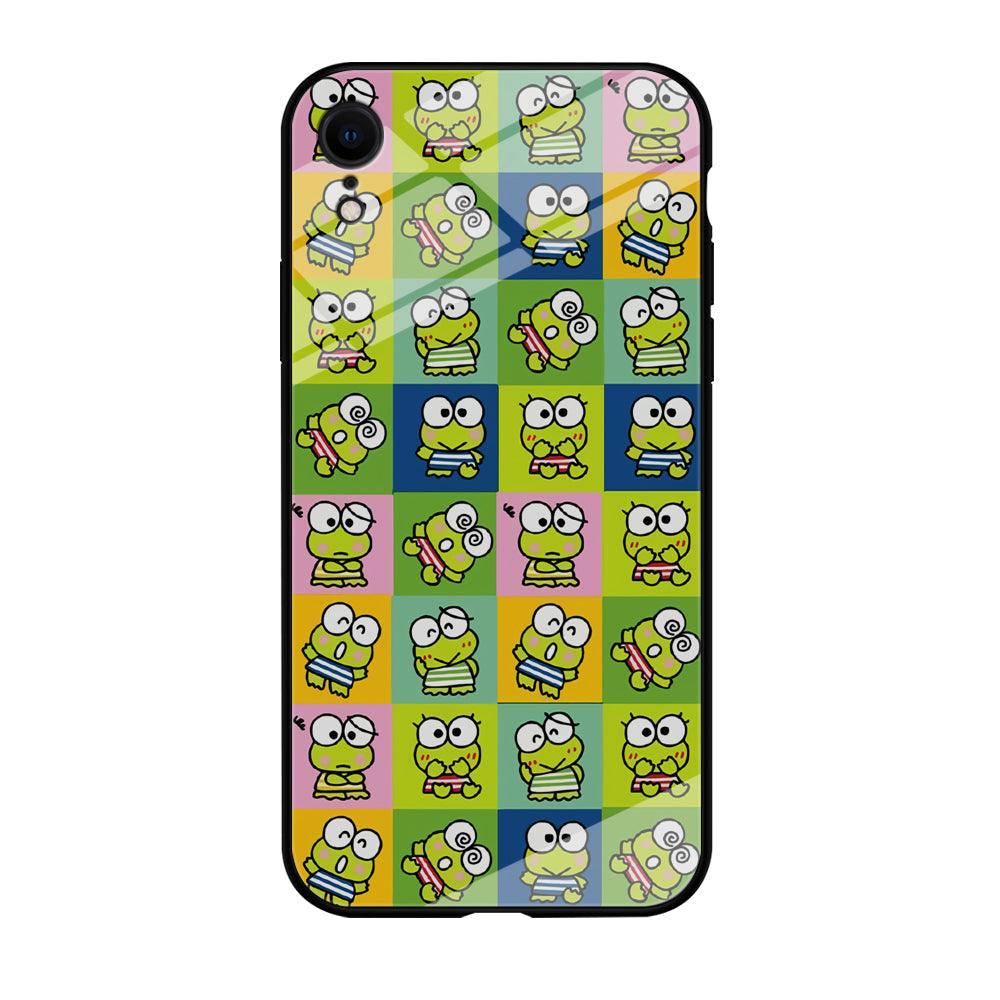 Keroppi Expression on Square Frame iPhone XR Case-Oxvistore