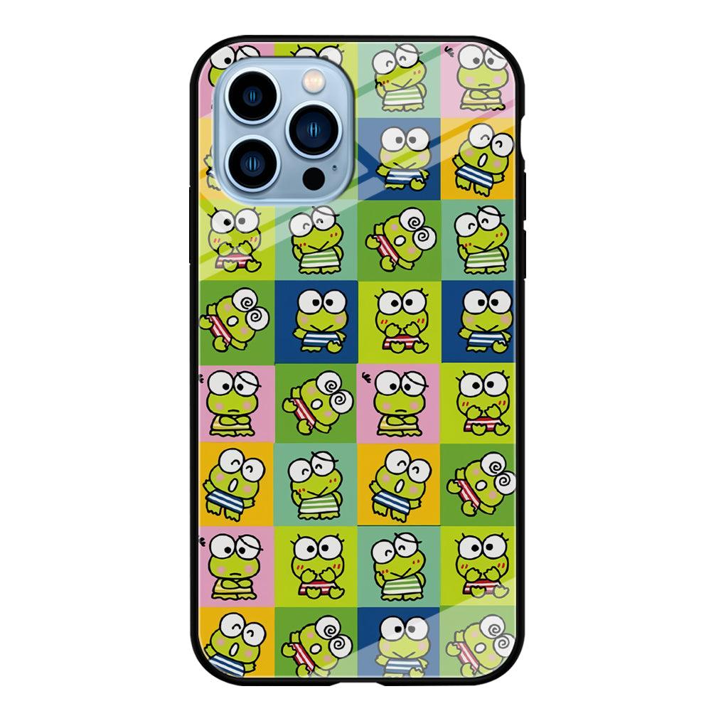 Keroppi Expression on Square Frame iPhone 13 Pro Case-Oxvistore