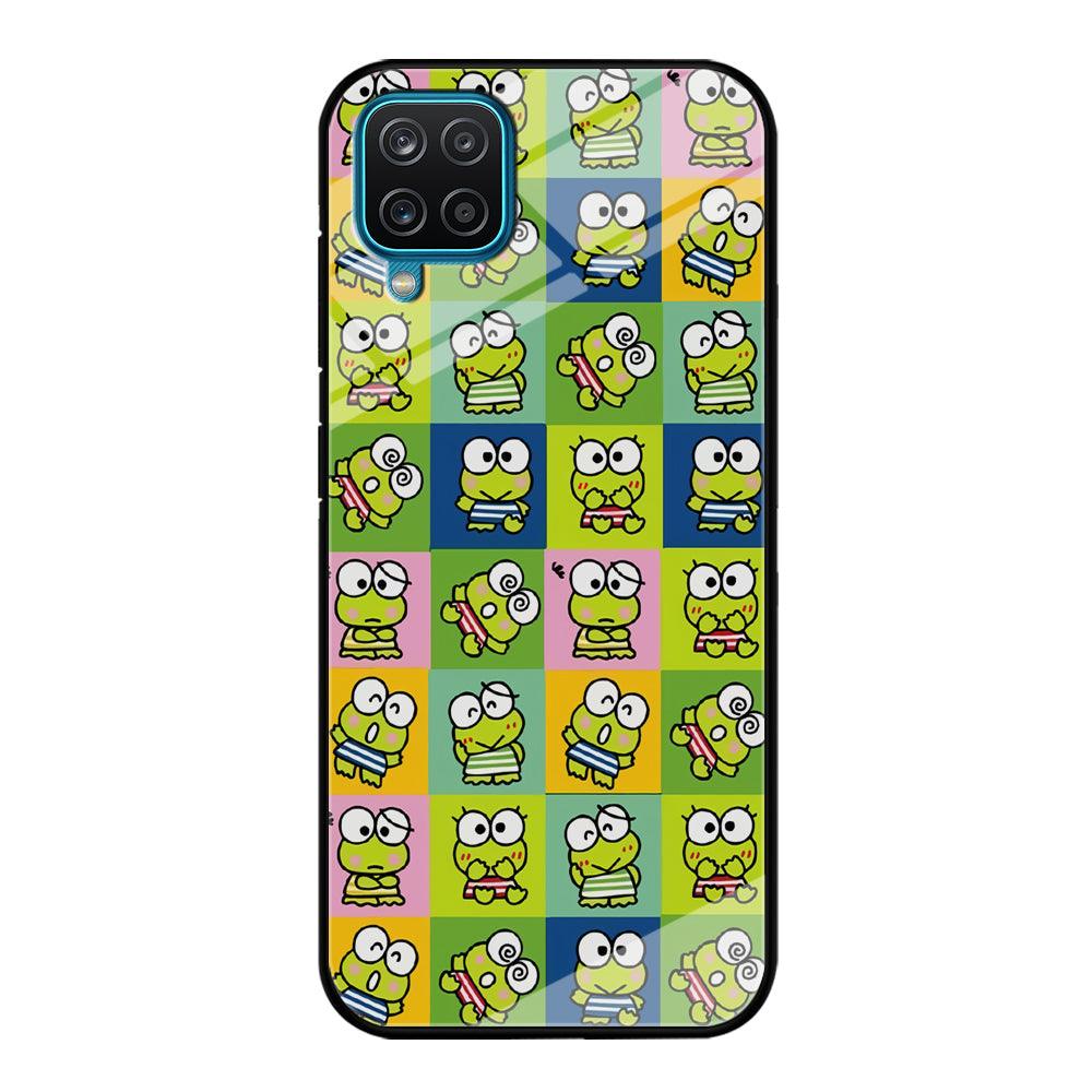 Keroppi Expression on Square Frame Samsung Galaxy A12 Case-Oxvistore