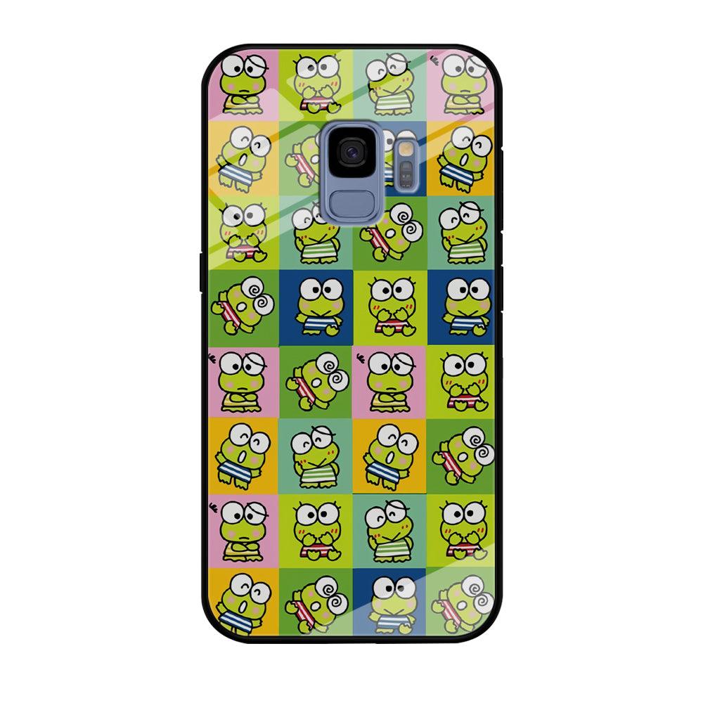 Keroppi Expression on Square Frame Samsung Galaxy S9 Case-Oxvistore