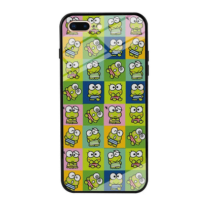 Keroppi Expression on Square Frame iPhone 8 Plus Case-Oxvistore