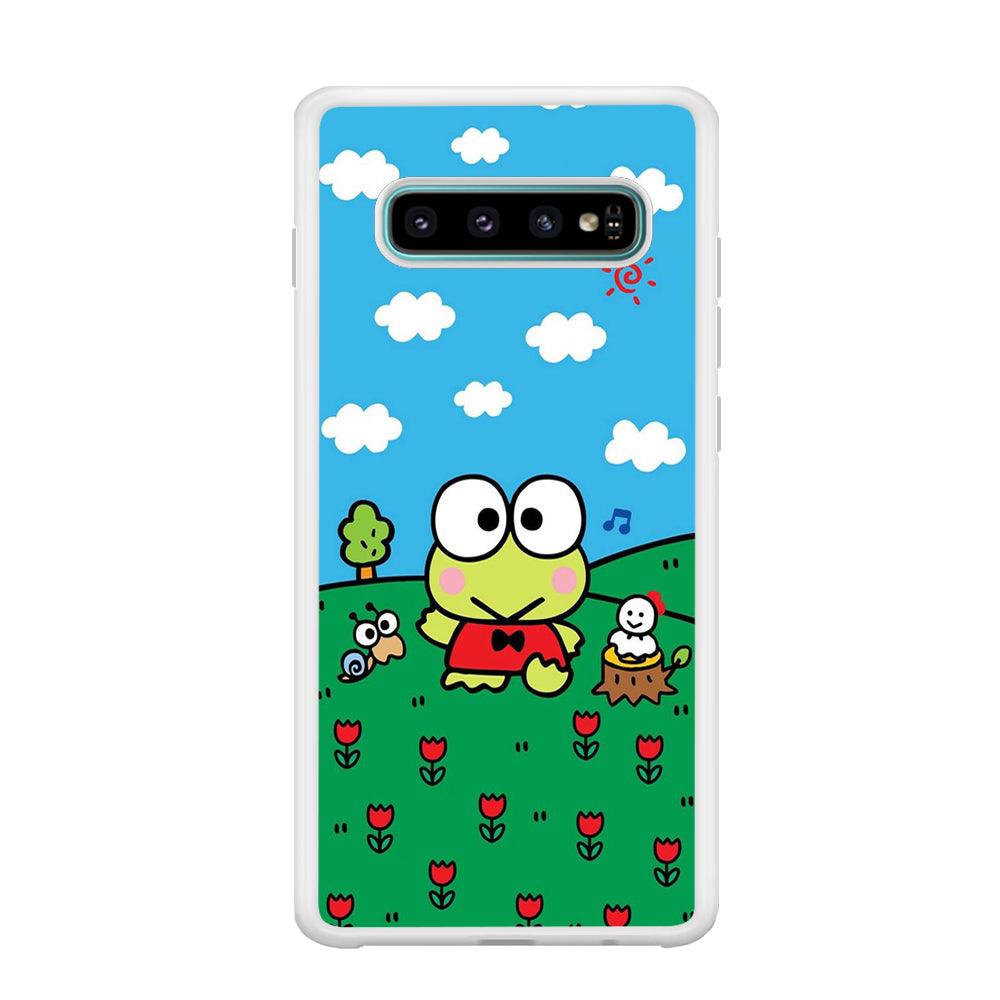 Keroppi Farmer Flower Samsung Galaxy S10 Plus Case-Oxvistore