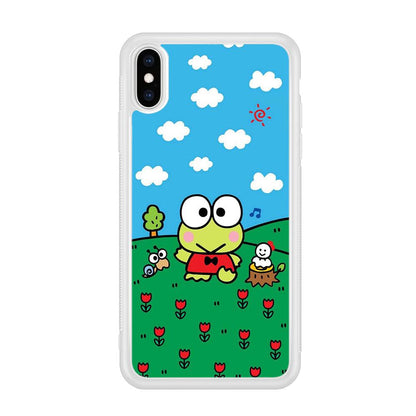 Keroppi Farmer Flower iPhone X Case-Oxvistore