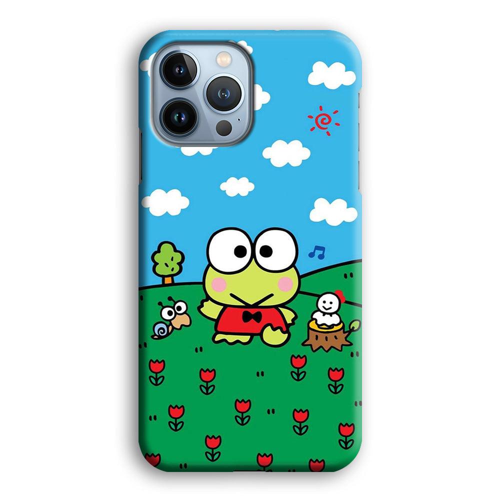 Keroppi Farmer Flower iPhone 14 Pro Case-Oxvistore