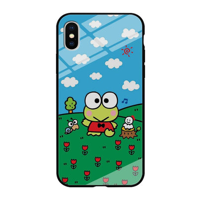 Keroppi Farmer Flower iPhone X Case-Oxvistore