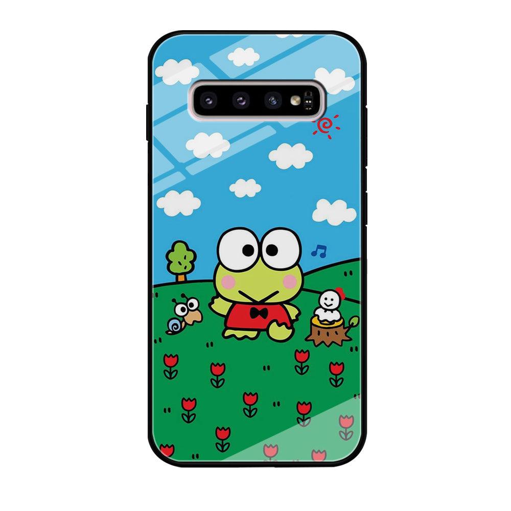 Keroppi Farmer Flower Samsung Galaxy S10 Plus Case-Oxvistore