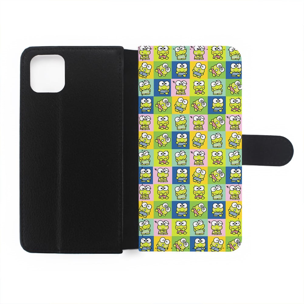 Keroppi Frog Cartoons Pattern Flip Wallet Phone Case