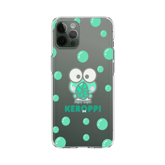 Keroppi Playing Green Bubble Clear Soft Case