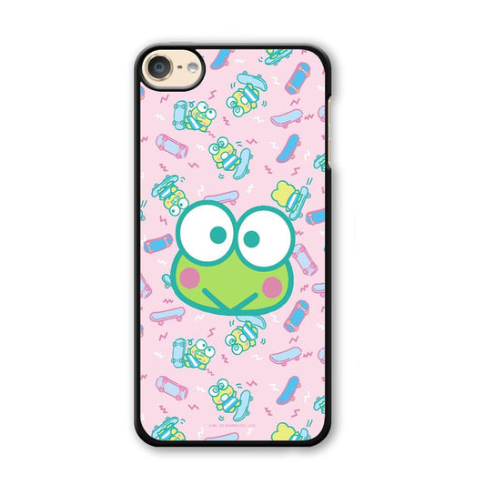 Keroppi Skate Wallpaper iPod Touch 6 Case-Plastic White (2D Case)-Oxvistore