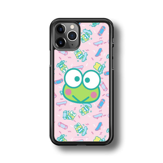 Keroppi Skate Wallpaper iPhone 11 Pro Case-Rubber White (2D Case)-Oxvistore