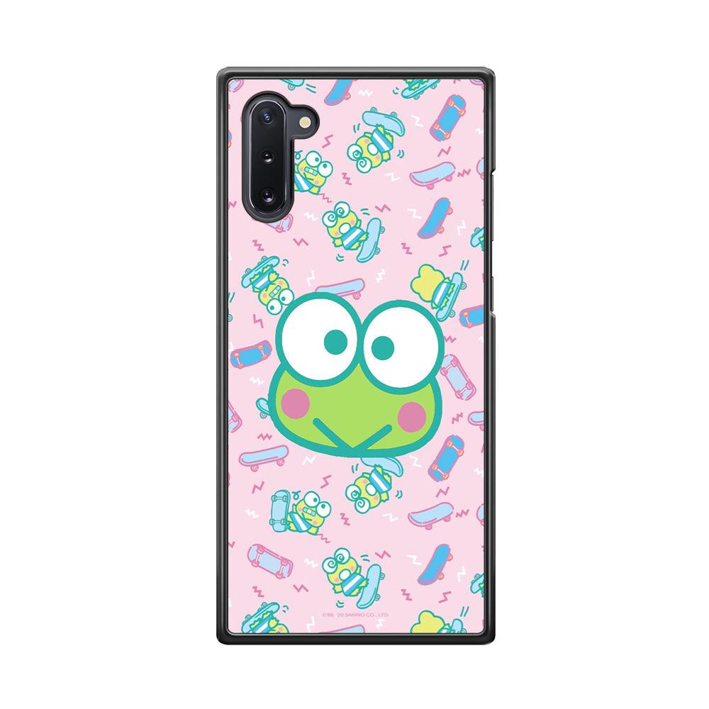 Keroppi Skate Wallpaper Samsung Galaxy Note 10 Case-Rubber White (2D Case)-Oxvistore