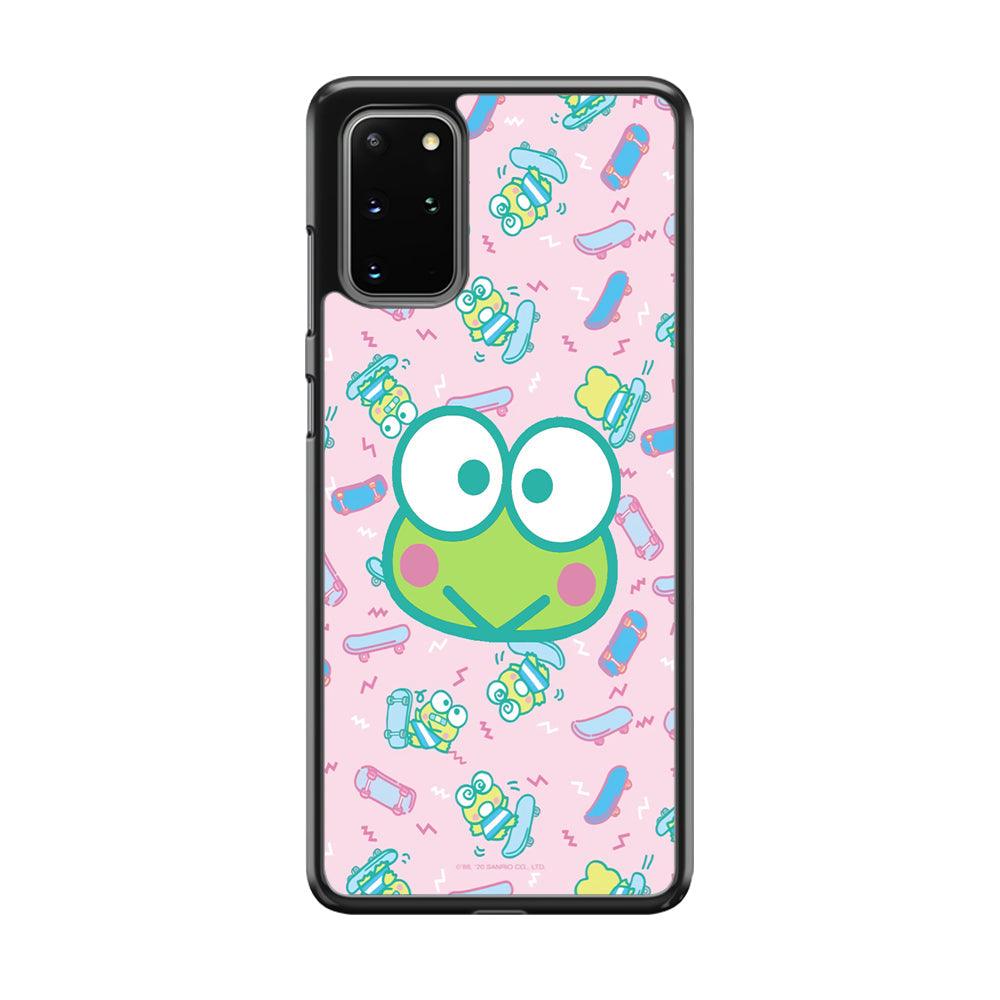 Keroppi Skate Wallpaper Samsung Galaxy S20 Plus Case-Rubber White (2D Case)-Oxvistore