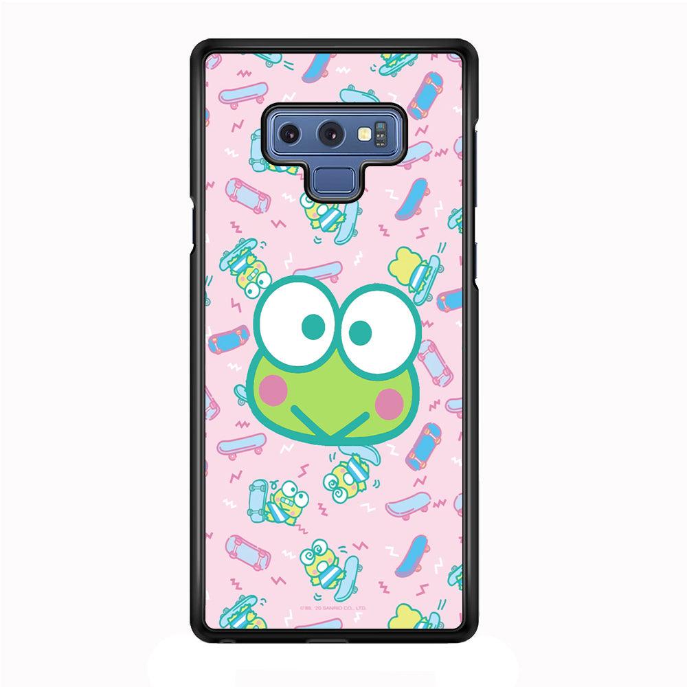 Keroppi Skate Wallpaper Samsung Galaxy Note 9 Case-Rubber Black (2D Case)-Oxvistore
