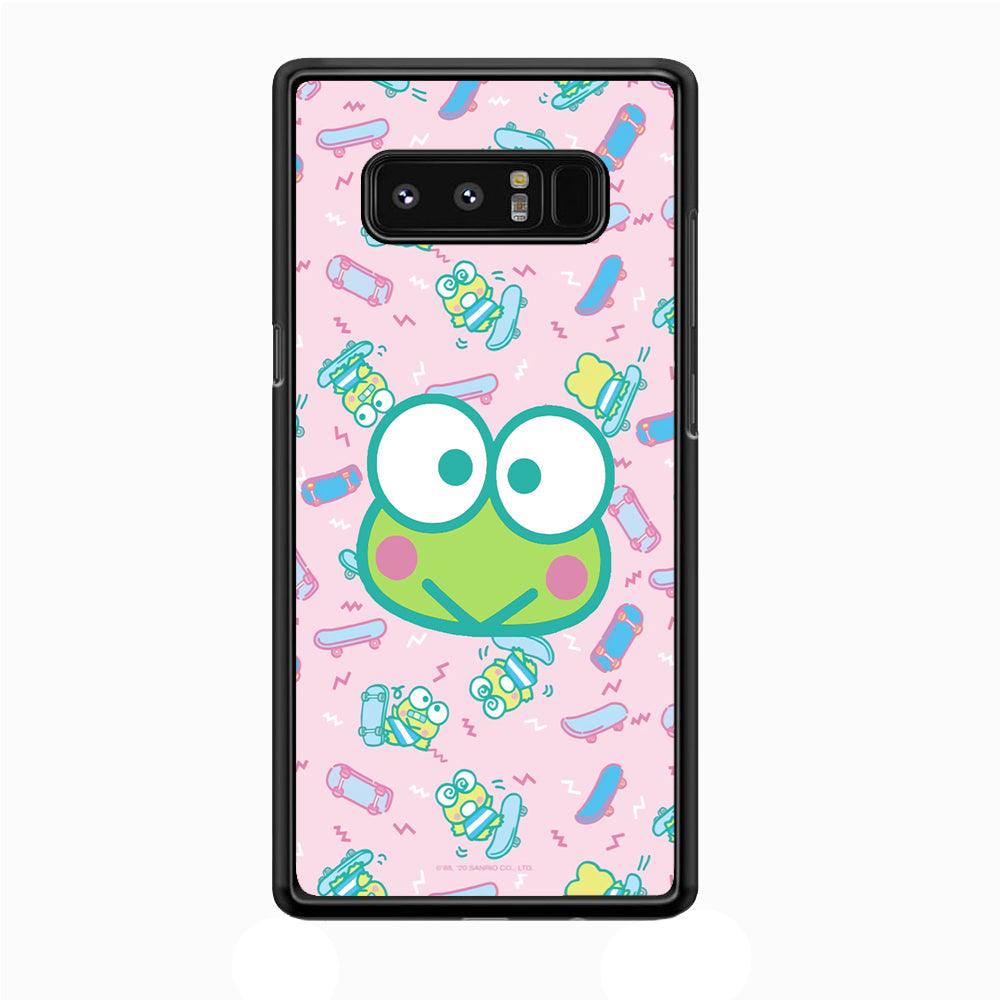 Keroppi Skate Wallpaper Samsung Galaxy Note 8 Case-Rubber Black (2D Case)-Oxvistore