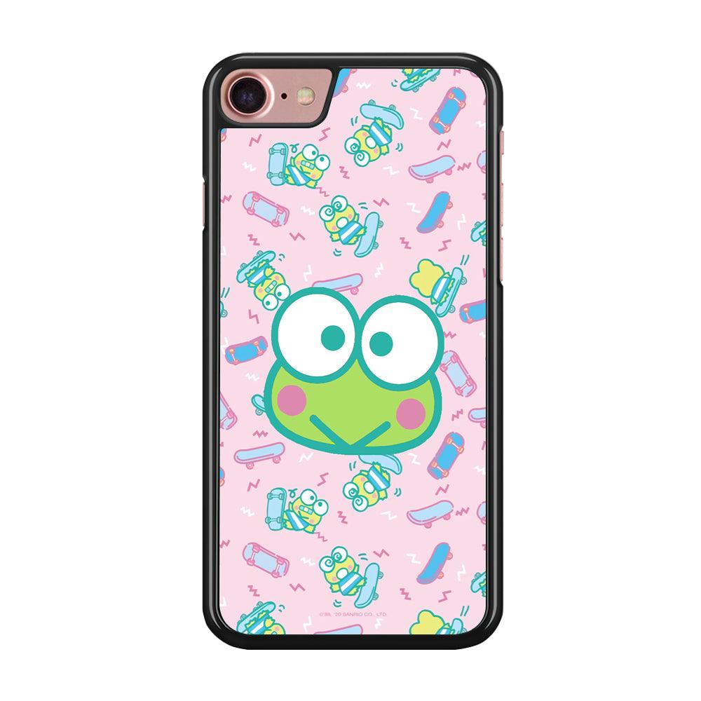 Keroppi Skate Wallpaper iPhone 7 Case-Rubber Black (2D Case)-Oxvistore