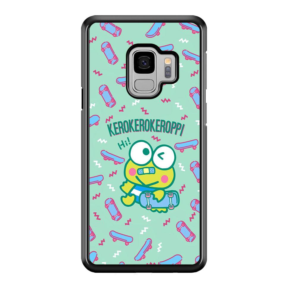 Keroppi Skater Mode Samsung Galaxy S9 Case-Rubber Black (2D Case)-Oxvistore