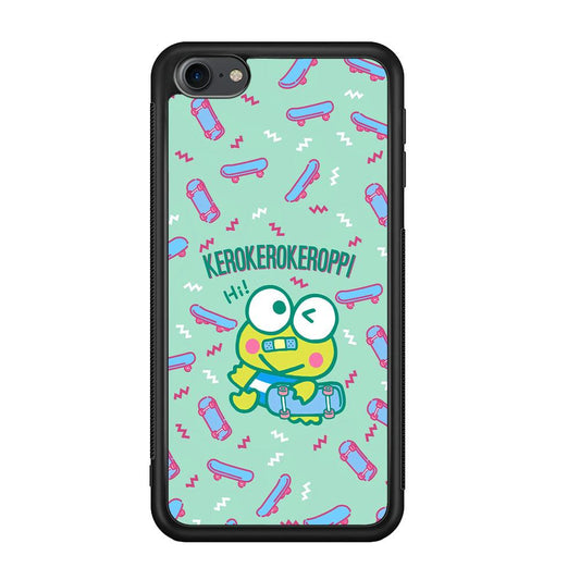 Keroppi Skater Mode iPod Touch 6 Case-Rubber Black (2D Case)-Oxvistore