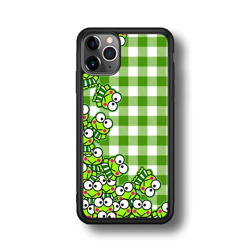 Keroppi Stickers Drop iPhone 11 Pro Max Case-Rubber Black (2D Case)-Oxvistore