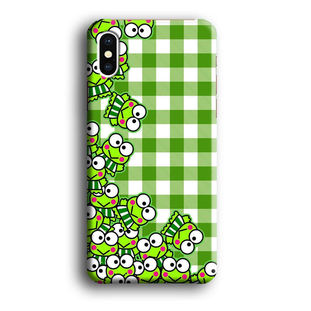 Keroppi Stickers Drop iPhone X Case-Oxvistore