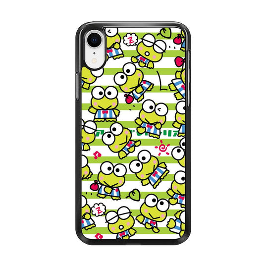 Keroppi Want to Vacation iPhone XR Case-Rubber Black (2D Case)-Oxvistore
