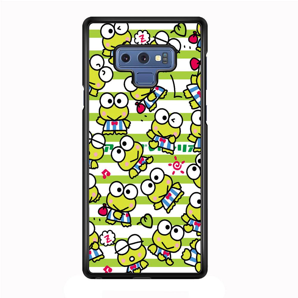 Keroppi Want to Vacation Samsung Galaxy Note 9 Case-Rubber Black (2D Case)-Oxvistore
