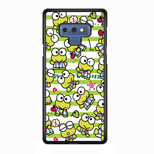 Keroppi Want to Vacation Samsung Galaxy Note 9 Case-Rubber Black (2D Case)-Oxvistore