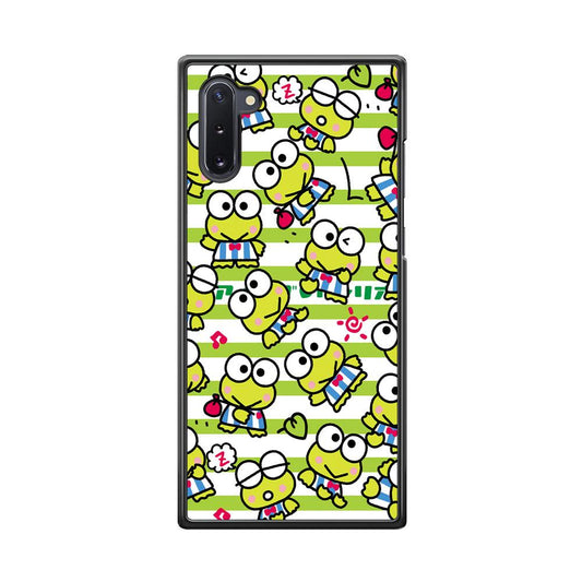 Keroppi Want to Vacation Samsung Galaxy Note 10 Case-Rubber Black (2D Case)-Oxvistore