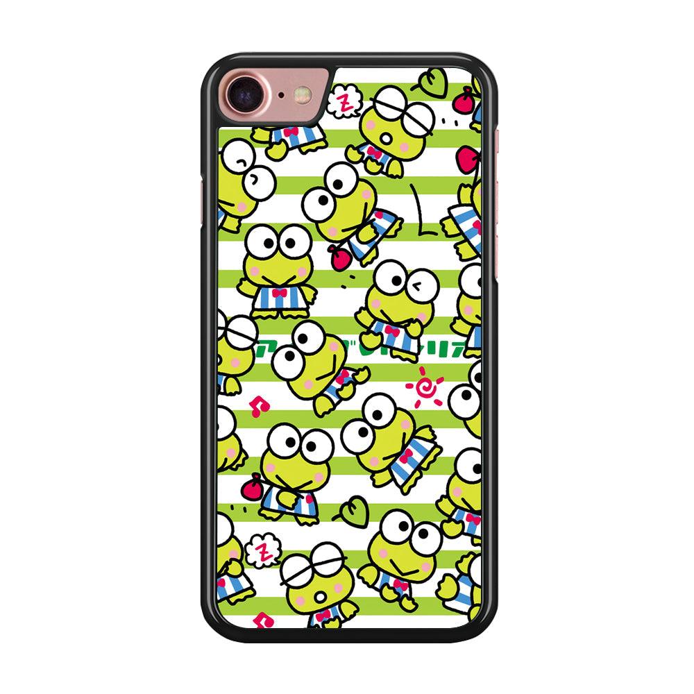 Keroppi Want to Vacation iPhone 7 Case-Rubber Black (2D Case)-Oxvistore