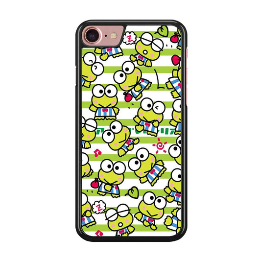 Keroppi Want to Vacation iPhone 7 Case-Rubber Black (2D Case)-Oxvistore